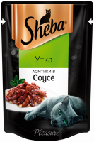 Корм консервированный для кошек SHEBA ломтики в соусе с уткой, 85г