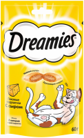 Лакомство для кошек DREAMIES Подушечки с сыром, 60г