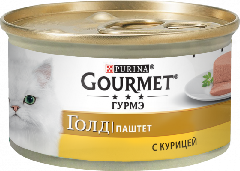 Корм консервированный для взрослых кошек GOURMET Голд Паштет с курицей, 85г Корм консервированный для взрослых кошек GOURMET Голд Паштет с курицей, 85г