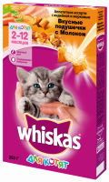 Корм сухой для котят WHISKAS Вкусные подушечки, Аппетитное ассорти с индейкой и морковью, 350г