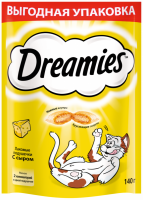 Лакомство для кошек DREAMIES Подушечки с сыром, 140г