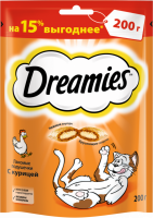 Лакомство для кошек DREAMIES с курицей, 200г