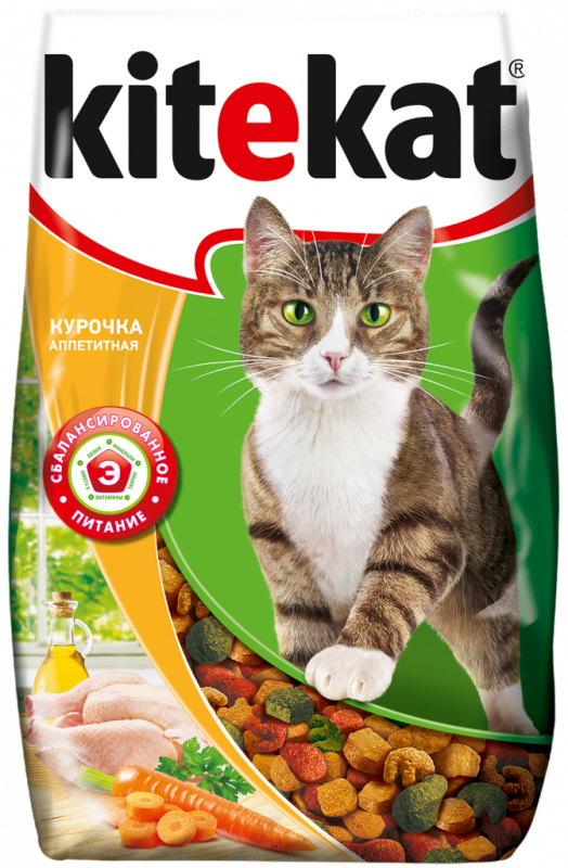Корм сухой для кошек KITEKAT Аппетитная курочка, 800г Корм сухой для кошек KITEKAT Аппетитная курочка, 800г