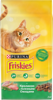 Корм сухой для взрослых кошек FRISKIES с кроликом и полезными овощами, 2кг
