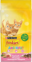 Корм сухой для котят FRISKIES с курицей, молоком и полезными овощами, до года, 2кг