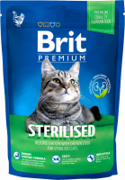 Корм сухой для кошек BRIT Premium Cat Sterilized для кастрированных и стерилизованных, 800г