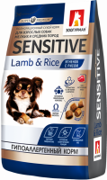 Корм сухой для собак ЗООГУРМАН Sensitive Ягненок с рисом, гипоаллергенный, полнорационный, 1,2кг
