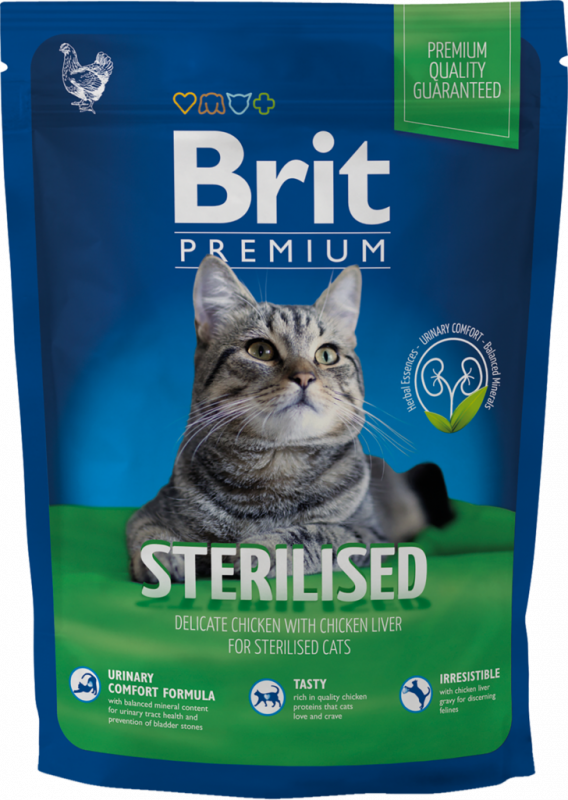 Корм сухой для кошек BRIT Premium Cat Sterilised, для кастрированных, 1,5кг Корм сухой для кошек BRIT Premium Cat Sterilised, для кастрированных, 1,5кг