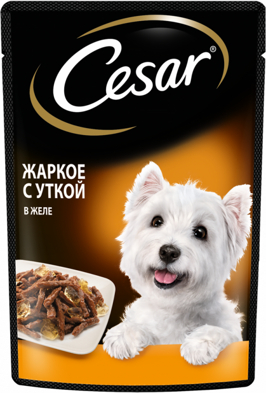 Корм консервированный для взрослых собак CESAR жаркое с уткой, для всех пород, 85г Корм консервированный для взрослых собак CESAR жаркое с уткой, для всех пород, 85г