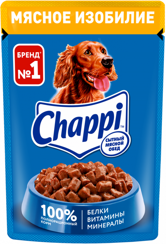 Корм консервированный для взрослых собак CHAPPI Сытный мясной обед Мясное изобилие, для всех пород, 85г Корм консервированный для взрослых собак CHAPPI Сытный мясной обед Мясное изобилие, для всех пород, 85г