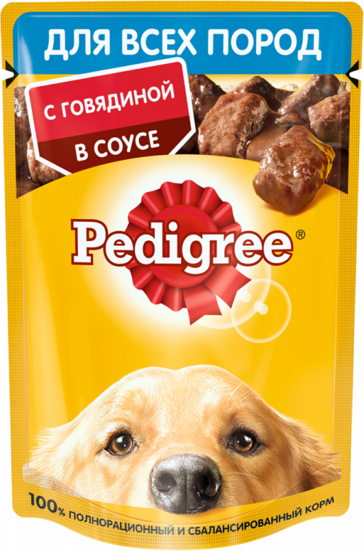 Корм консервированный для взрослых собак PEDIGREE с говядиной в соусе, для всех пород, 85г Корм консервированный для взрослых собак PEDIGREE с говядиной в соусе, для всех пород, 85г