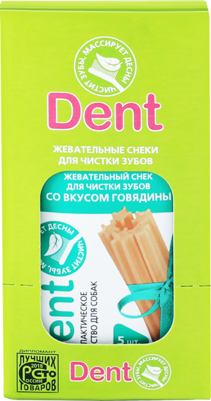 Лакомство для собак DENT Снек жевательный со вкусом говядины для мелких собак, 35г Лакомство для собак DENT Снек жевательный со вкусом говядины для мелких собак, 35г