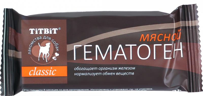 Лакомство для собак TITBIT Classic Гематоген мясной, 35г