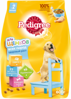 Корм сухой для щенков PEDIGREE с курицей, с 2 месяцев, для всех пород, полнорационный, 600г