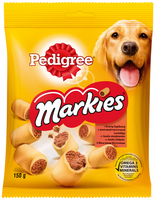 Лакомство для собак PEDIGREE Markies Хрустящее печенье, 150г Лакомство для собак PEDIGREE Markies Хрустящее печенье, 150г