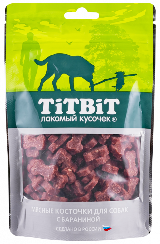 Лакомство для собак TITBIT Косточки мясные с бараниной, 145г