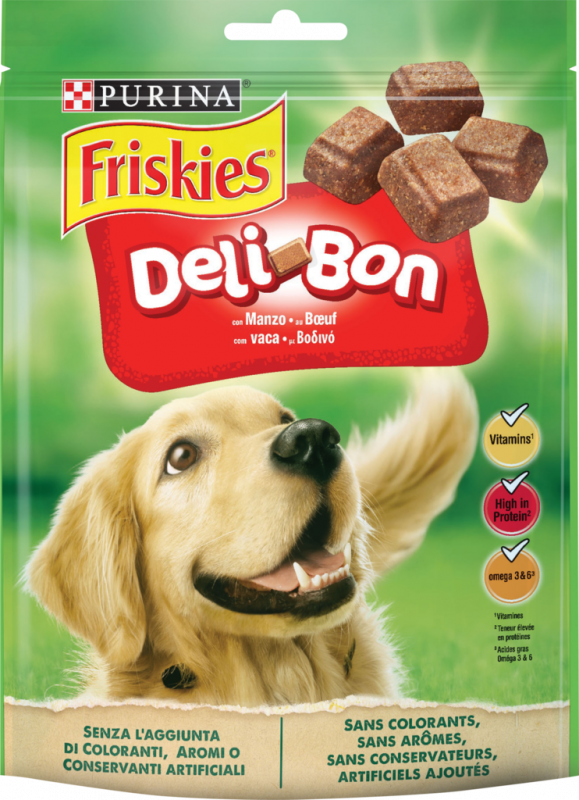 Лакомство для взрослых собак FRISKIES Deli-Bon с говядиной, 130г