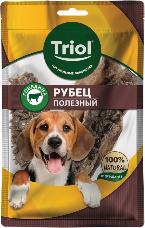 Лакомство для собак TRIOL Рубец говяжий полезный, 30г Лакомство для собак TRIOL Рубец говяжий полезный, 30г
