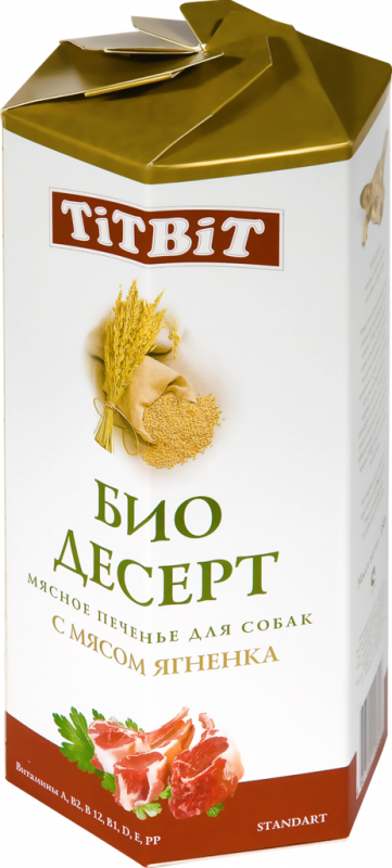 Лакомство для собак TITBIT Печенье с мясом ягненка стандарт, 350г Лакомство для собак TITBIT Печенье с мясом ягненка стандарт, 350г