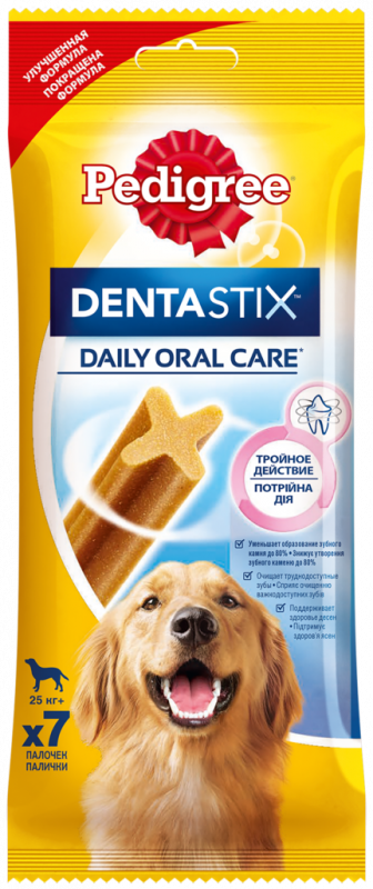 Лакомство для собак PEDIGREE DentaStix для крупных пород, 270г Лакомство для собак PEDIGREE DentaStix для крупных пород, 270г