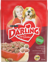 Корм сухой для взрослых собак DARLING с мясом и с добавлением овощей, 2,5кг
