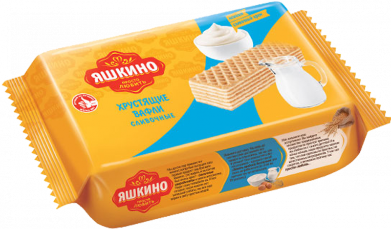 Вафли ЯШКИНО Сливочные, 200г Вафли ЯШКИНО Сливочные, 200г