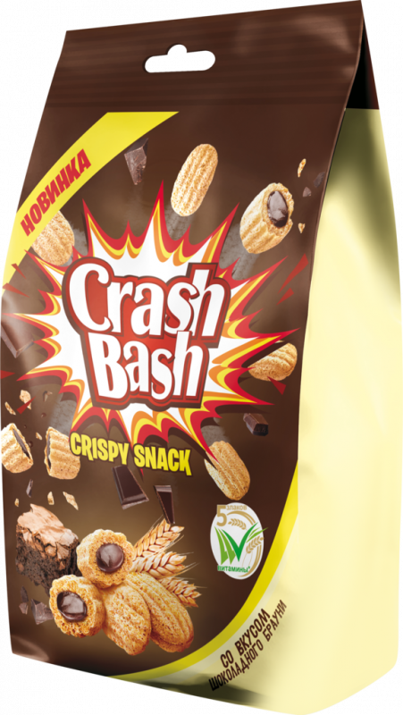 Снеки ESSEN Crashbash со вкусом шоколадного брауни, 150г
