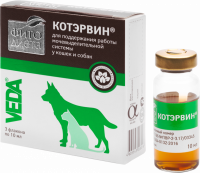 Добавка кормовая для кошек и собак VEDA Фитодиета Котэрвин, 3x10мл