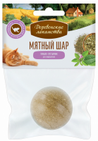 Игрушка для кошек ДЕРЕВЕНСКИЕ ЛАКОМСТВА Мятный шар Тимьян + пустырник