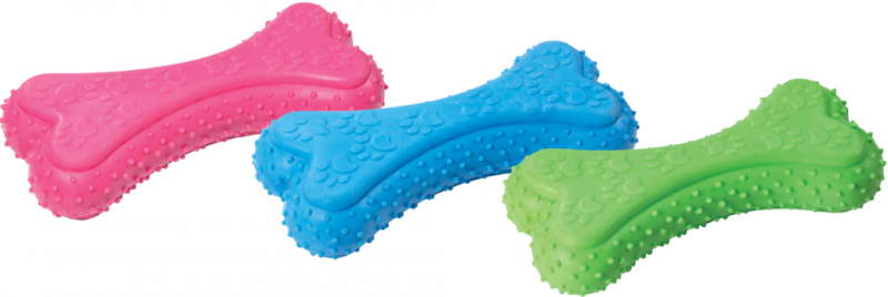 Игрушка для собак TRIOL Кость цветная из цельнолитой резины, 90г