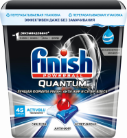 Капсулы для посудомоечной машины FINISH Quantum Ultimate, бесфосфатные, 45шт