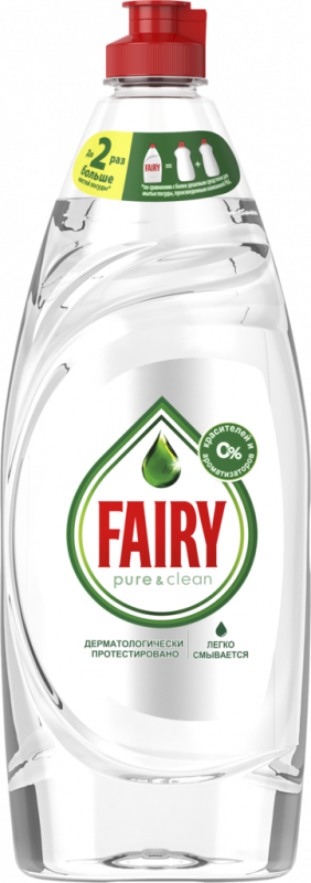 Средство для мытья посуды FAIRY Pure&Clean, 650мл Средство для мытья посуды FAIRY Pure&Clean, 650мл