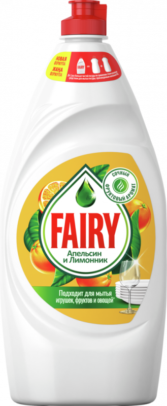 Средство для мытья посуды FAIRY Апельсин и Лимонник, 900мл Средство для мытья посуды FAIRY Апельсин и Лимонник, 900мл