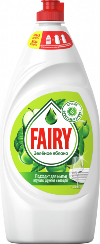Средство для мытья посуды FAIRY Зеленое яблоко, 900мл Средство для мытья посуды FAIRY Зеленое яблоко, 900мл