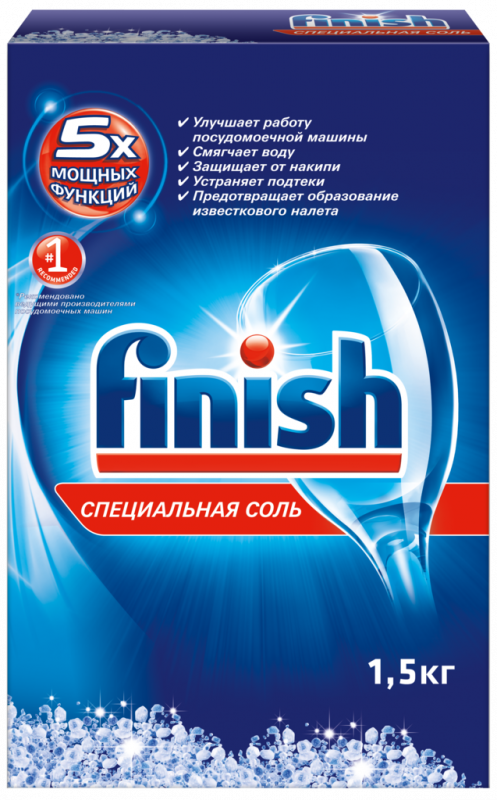 Соль для посудомоечной машины FINISH, 1,5кг Соль для посудомоечной машины FINISH, 1,5кг