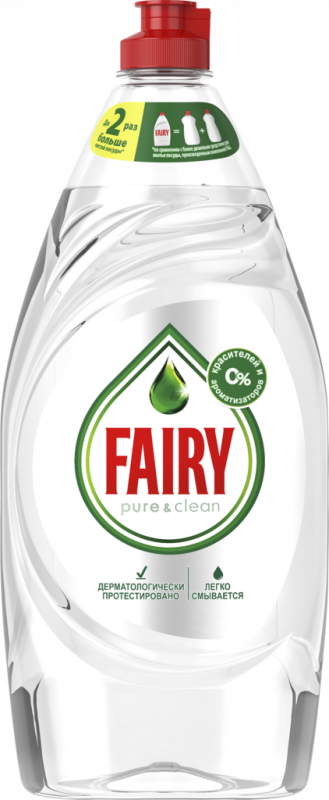 Средство для мытья посуды FAIRY Pure&Clean, 900мл Средство для мытья посуды FAIRY Pure&Clean, 900мл