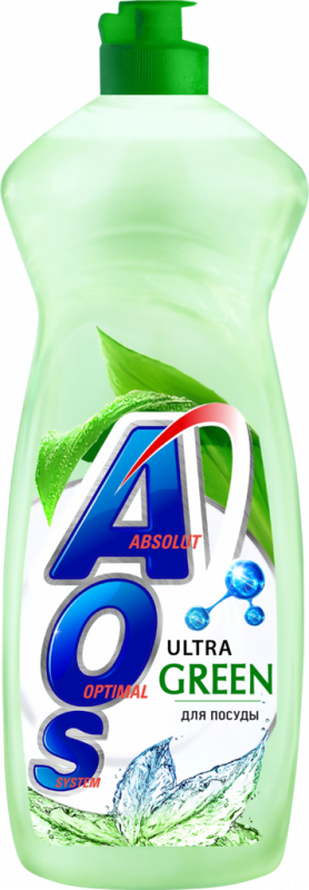 Жидкое средство для мытья посуды AOS Ultra Green, 900г Жидкое средство для мытья посуды AOS Ultra Green, 900г