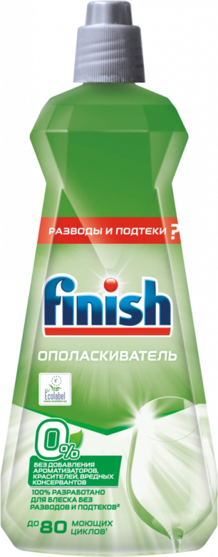 Ополаскиватель для посуды в посудомоечной машине FINISH Green, 400мл Ополаскиватель для посуды в посудомоечной машине FINISH Green, 400мл