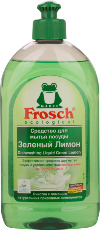Средство для мытья посуды FROSCH Лимон, 500мл Средство для мытья посуды FROSCH Лимон, 500мл