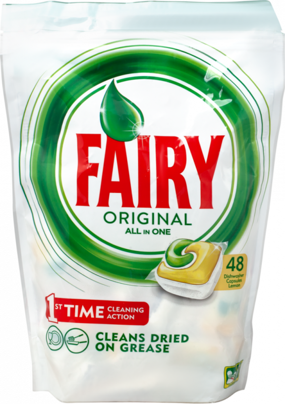Капсулы для посудомоечной машины FAIRY Original All in One, с ароматом лимона, 48шт Капсулы для посудомоечной машины FAIRY Original All in One, с ароматом лимона, 48шт
