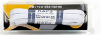 Шнурки плоские KAPS белые, 120см