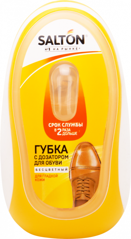Губка для обуви SALTON с дозатором гладкая кожа б/цветный