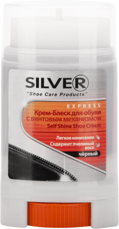 Крем-блеск для обуви SILVER Premium Комфорт черный, 50мл Крем-блеск для обуви SILVER Premium Комфорт черный, 50мл