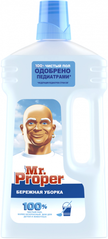 Средство для мытья полов и стен MR.PROPER Бережная уборка, 1л