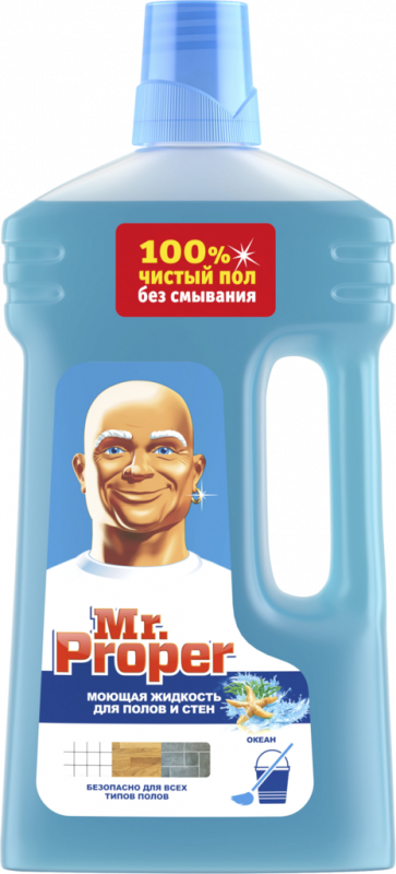 Средство для мытья полов и стен MR.PROPER Океан, 1л