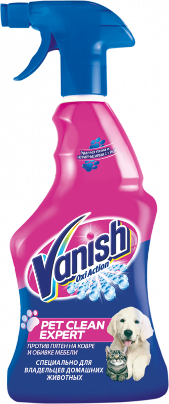 Пятновыводитель жидкий для ковров и обивки мебели VANISH Oxi action Pet clean expert, 750мл