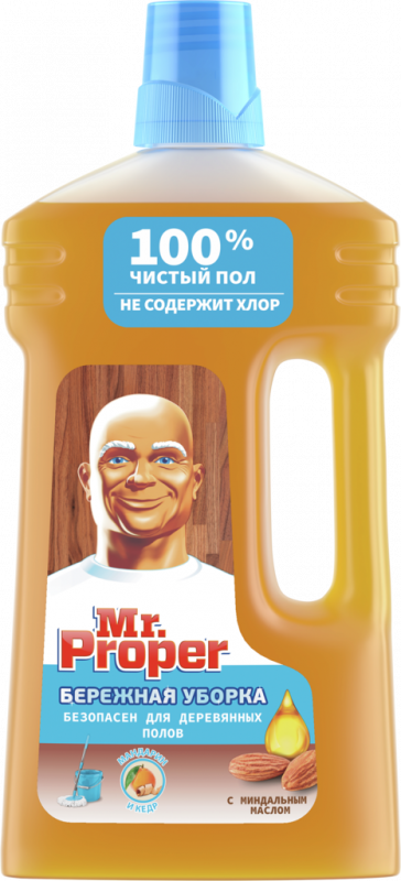 Средство для мытья для деревянных полов и стен MR.PROPER Бережная уборка, 1л Средство для мытья для деревянных полов и стен MR.PROPER Бережная уборка, 1л