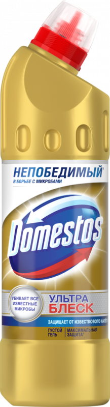Средство для чистки унитаза DOMESTOS Ультра блеск, 500мл Средство для чистки унитаза DOMESTOS Ультра блеск, 500мл