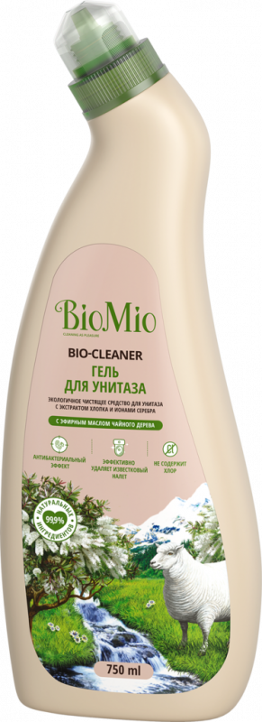 Средство для чистки унитаза BIOMIO Чайное дерево экологичное, 750мл Средство для чистки унитаза BIOMIO Чайное дерево экологичное, 750мл