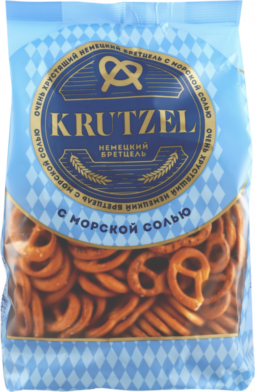 Крендельки KRUTZEL Бретцель с морской солью, 250г Крендельки KRUTZEL Бретцель с морской солью, 250г